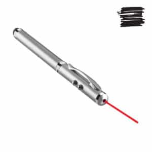 Penna Laser 1 Led. Pile Bottone Incluse, 44514 - Rosso 