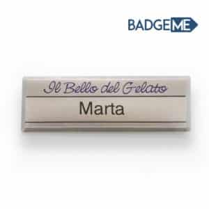 Badge in metallo personalizzati, Nome sostituibile, 48 h