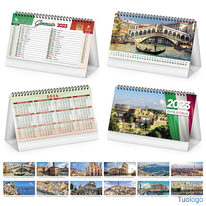 Calendario da banco Città d'Italia col tuo logo - Gadget Personalizzati