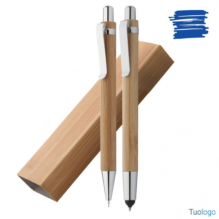 Set penna e matita in bamboo Burnham